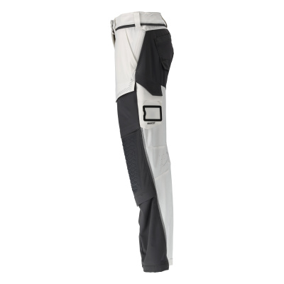 MASCOT CUSTOMIZED Trousers with kneepad pockets 22078 White/stone Grey