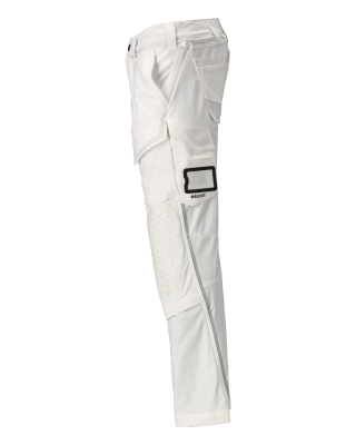 MASCOT CUSTOMIZED Trousers with kneepad pockets 22079 White