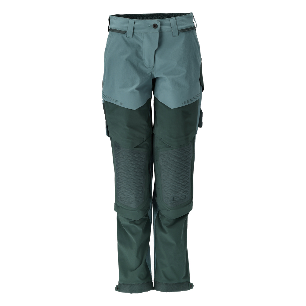 MASCOT CUSTOMIZED Trousers with kneepad pockets 22278 Light Forest Green/forest Green