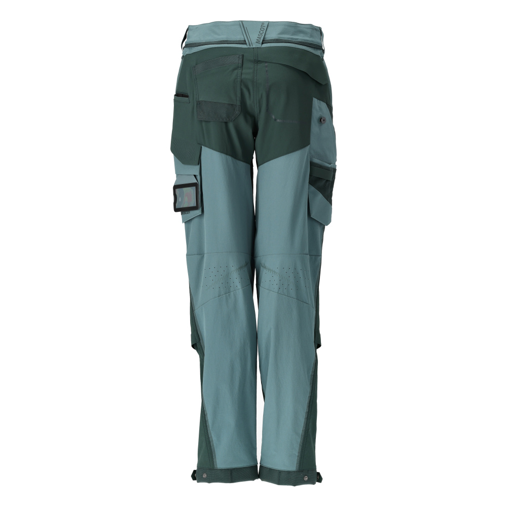 MASCOT CUSTOMIZED Trousers with kneepad pockets 22278 Light Forest Green/forest Green