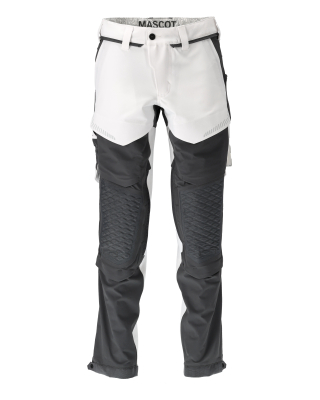 MASCOT CUSTOMIZED Trousers with kneepad pockets 22279 White/stone Grey