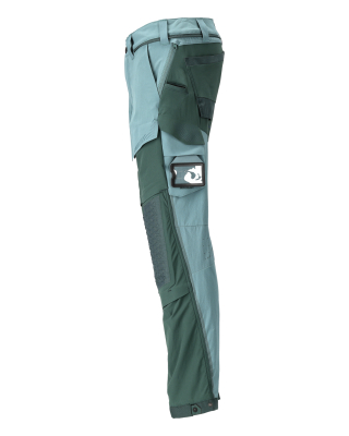 MASCOT CUSTOMIZED Trousers with kneepad pockets 22279 Light Forest Green/forest Green