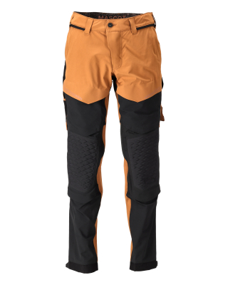 MASCOT CUSTOMIZED Trousers with kneepad pockets 22279 Nut Brown/black