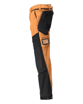 MASCOT CUSTOMIZED Trousers with kneepad pockets 22279 Nut Brown/black