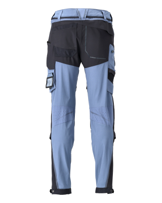 MASCOT CUSTOMIZED Trousers with kneepad pockets 22279 Stone Blue/dark Navy