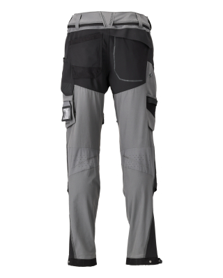 MASCOT CUSTOMIZED Trousers with kneepad pockets 22279 Stone Grey/black