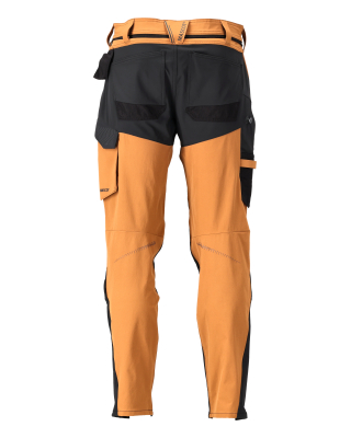 MASCOT CUSTOMIZED Trousers with kneepad pockets 22379 Nut Brown/black