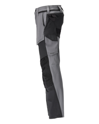MASCOT CUSTOMIZED Trousers with kneepad pockets 22379 Stone Grey/black