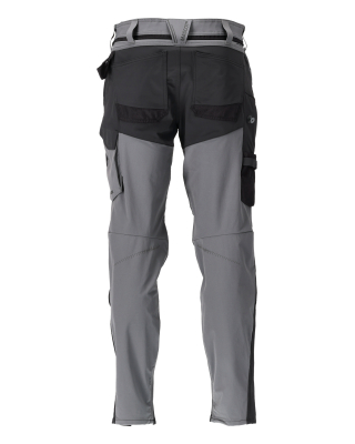 MASCOT CUSTOMIZED Trousers with kneepad pockets 22379 Stone Grey/black