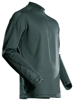 MASCOT CUSTOMIZED T-shirt, long-sleeved, with half zip 22681 Forest Green