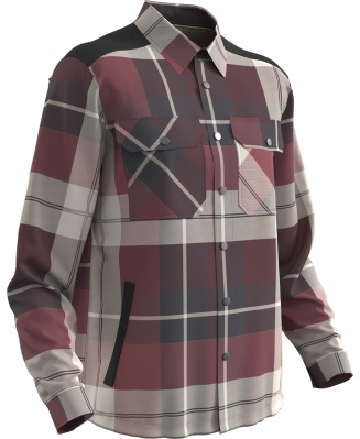 MASCOT CUSTOMIZED Flannel shirt with pile lining 23104 Bordeaux Checked