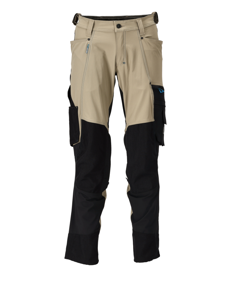 MASCOT ADVANCED Trousers with kneepad pockets 23179 Light Khaki/black
