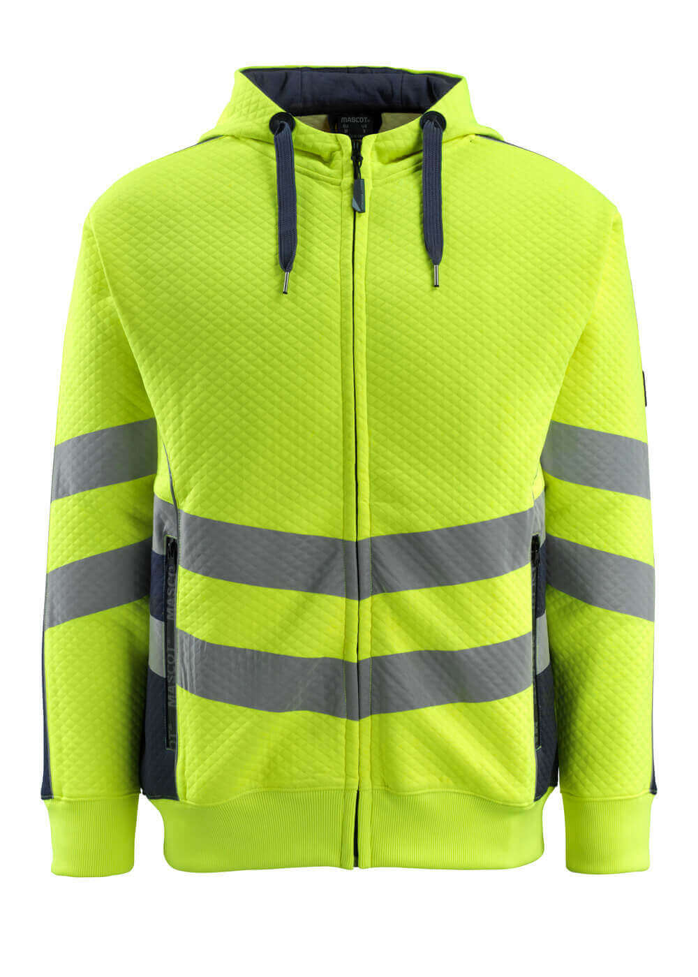 MASCOT Corby Hoodie with zipper 50138 Hi-vis Yellow/dark Navy