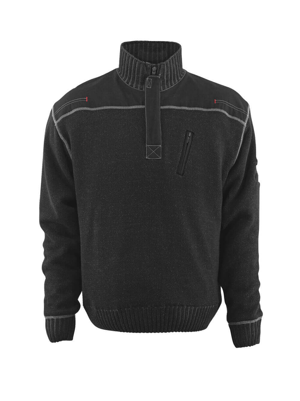 MASCOT Naxos Knitted Jumper with half zip 50354 Black