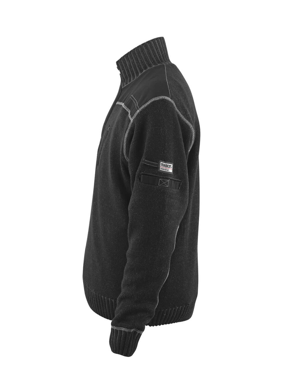 MASCOT Naxos Knitted Jumper with half zip 50354 Black