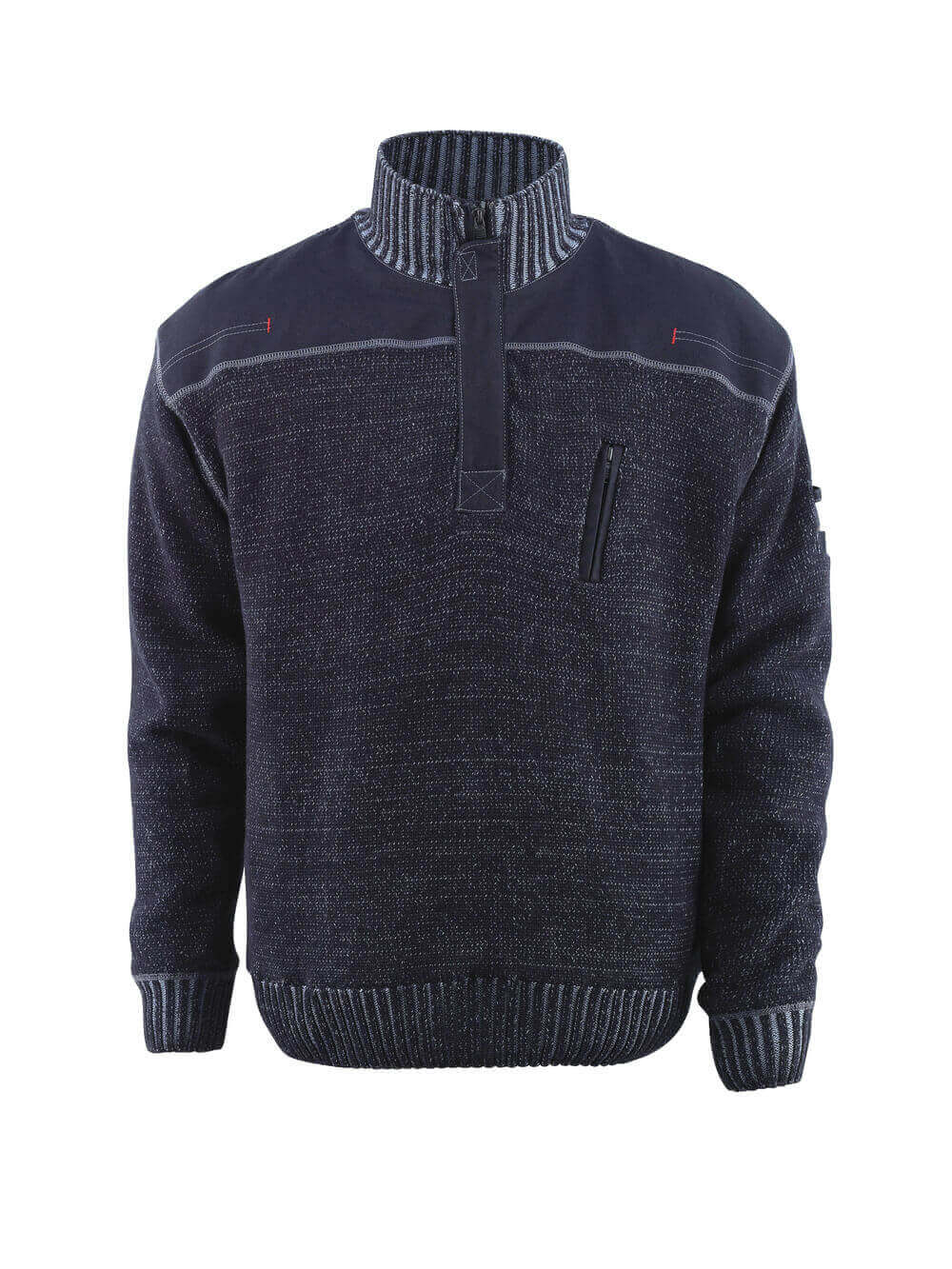 MASCOT Naxos Knitted Jumper with half zip 50354 Blue Grey