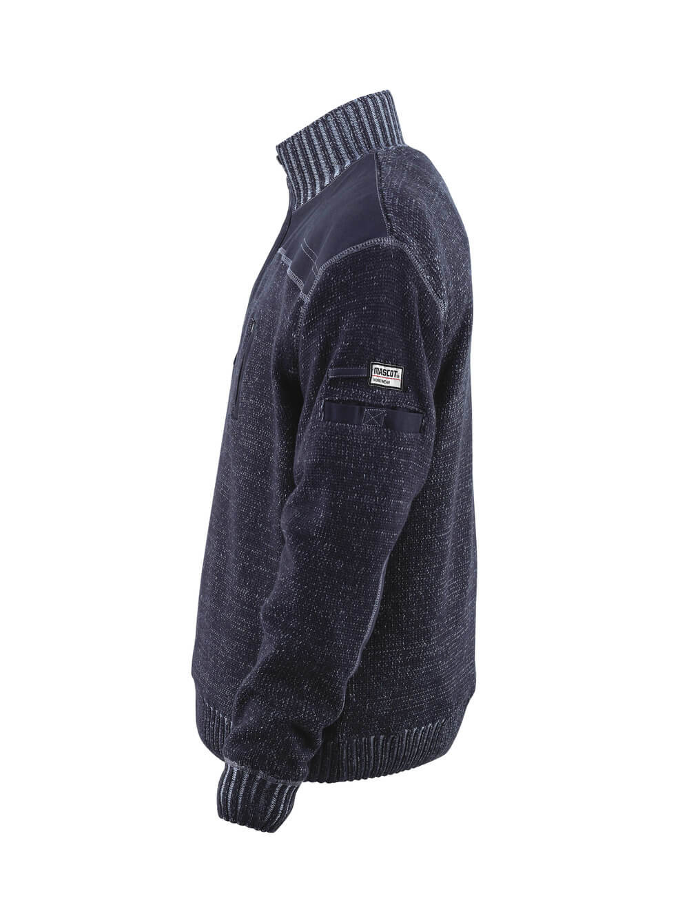 MASCOT Naxos Knitted Jumper with half zip 50354 Blue Grey