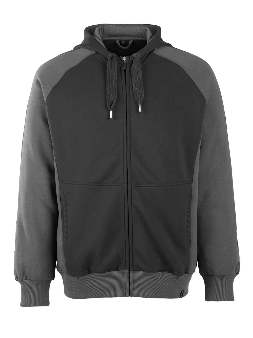 MASCOT Wiesbaden Hoodie with zipper 50566 Black/dark Anthracite
