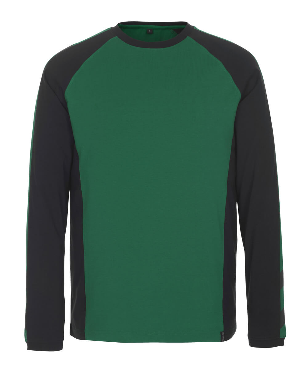 MASCOT Bielefeld T-shirt, long-sleeved 50568 Green/black