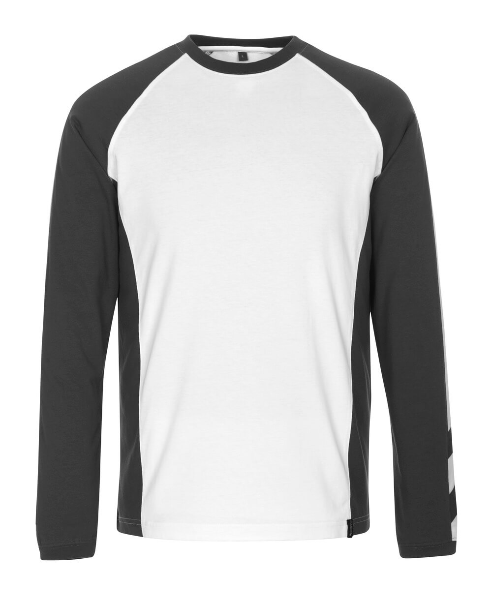 MASCOT Bielefeld T-shirt, long-sleeved 50568 White/dark Anthracite
