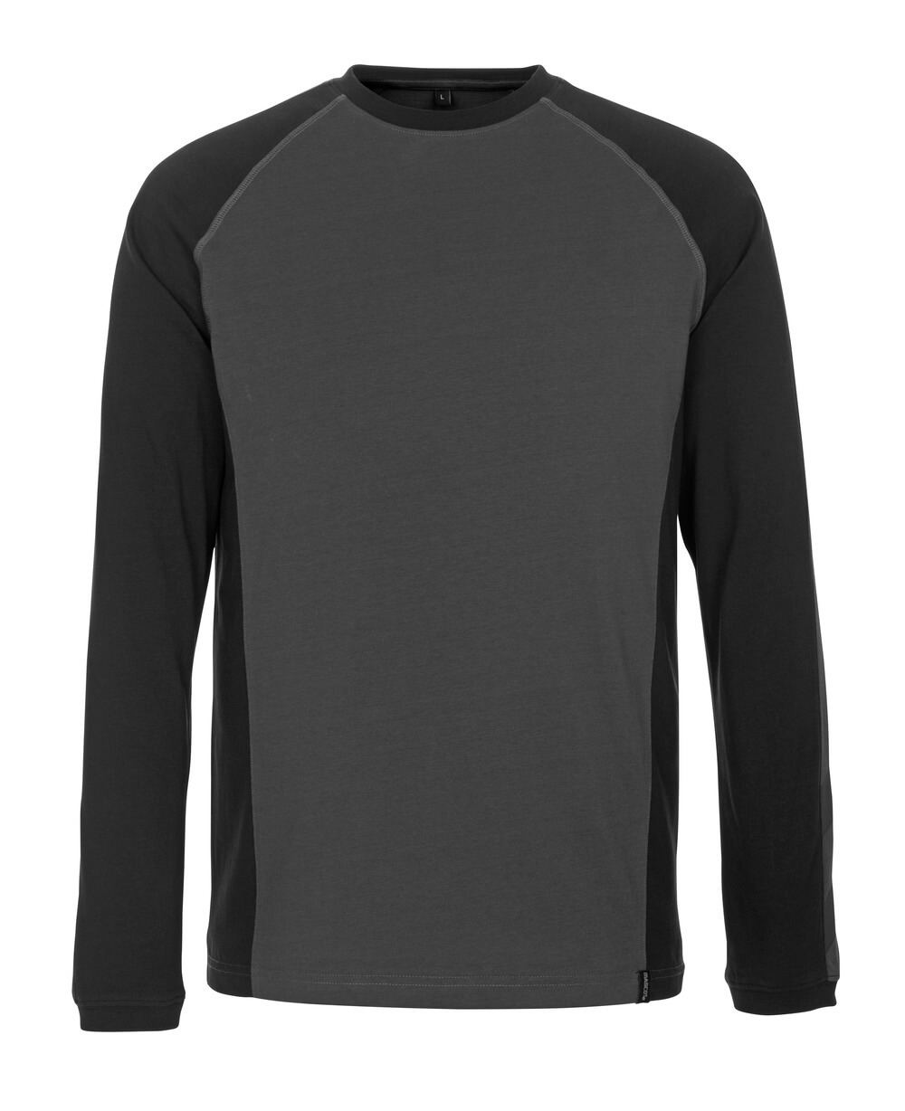 MASCOT Bielefeld T-shirt, long-sleeved 50568 Dark Anthracite/black