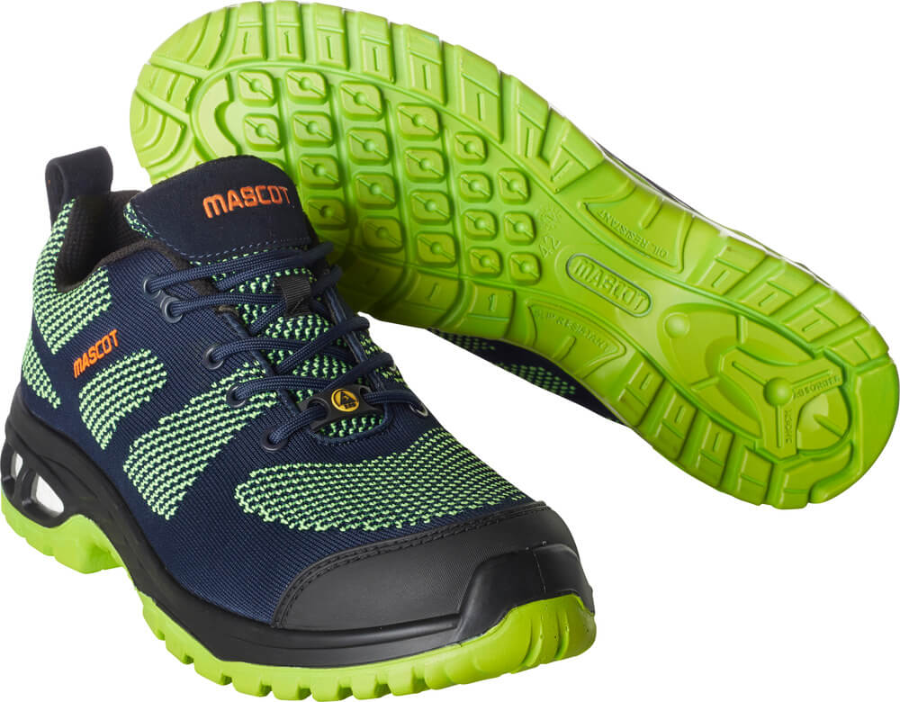 MASCOT FOOTWEAR ENERGY Safety Shoe F0131 Dark Navy/lime Green