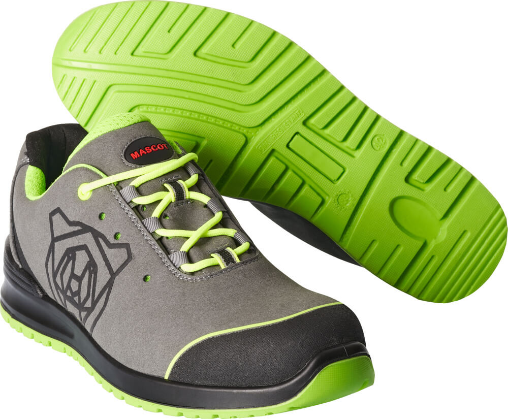 MASCOT FOOTWEAR CLASSIC Safety Shoe F0210 Grey/lime Green