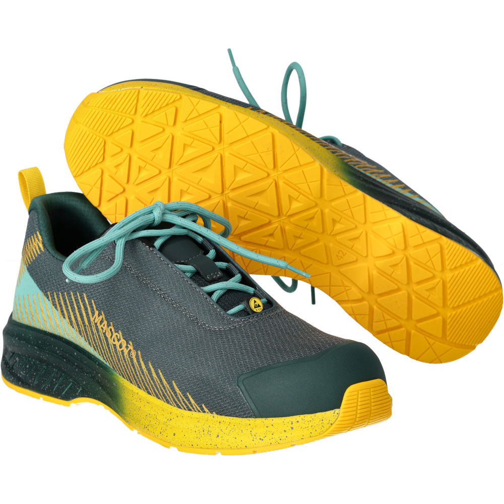 MASCOT FOOTWEAR CUSTOMIZED Safety Shoe F1600 Forest Green/sunflower Yellow