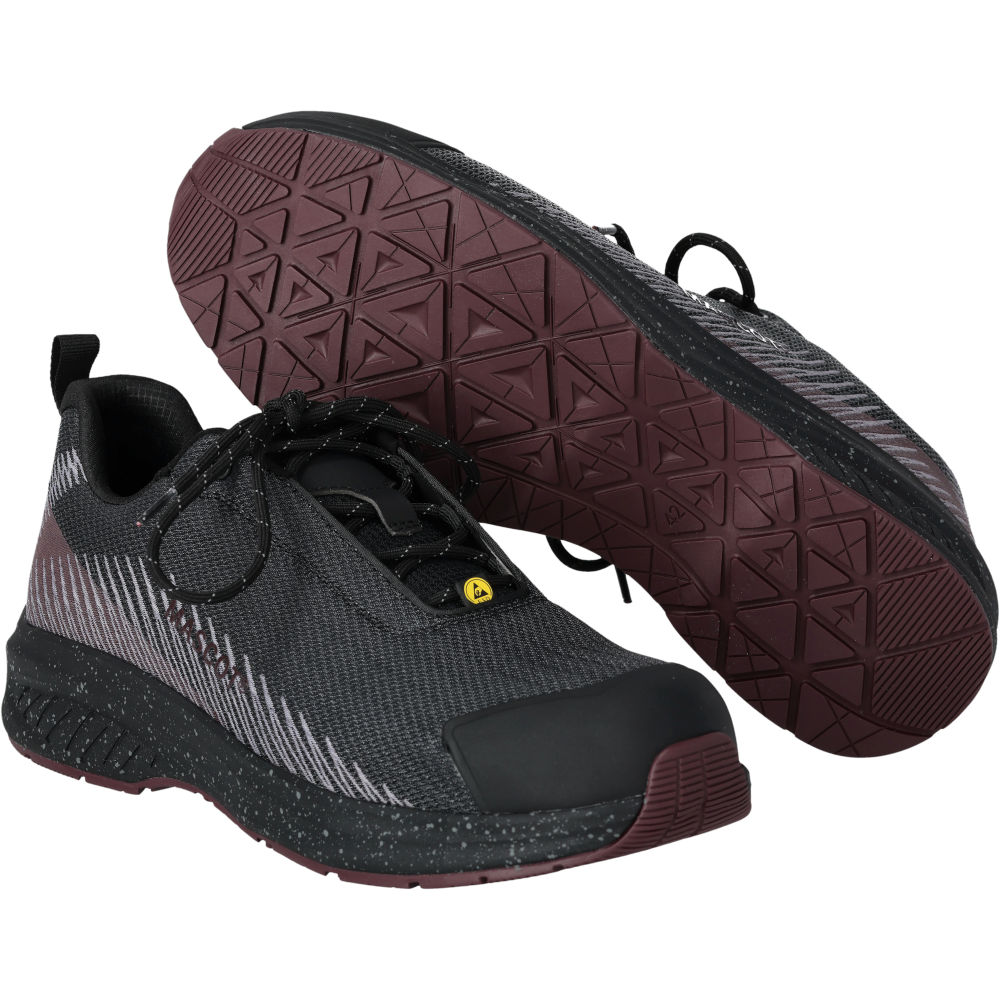 MASCOT FOOTWEAR CUSTOMIZED Safety Shoe F1600 Stone Grey/bordeaux