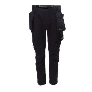 APACHE Bancroft Slim Stretch Work Trouser with Holster Pockets - Black