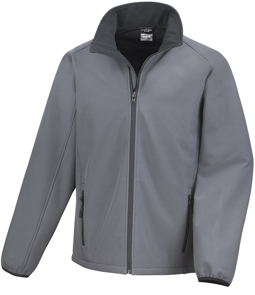 Result Core Printable Softshell Jacket - Charcoal